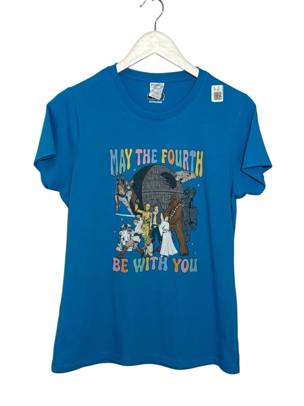 NWT Star Wars “May the Fourth Be With You” aqua graphic t-shirt - S